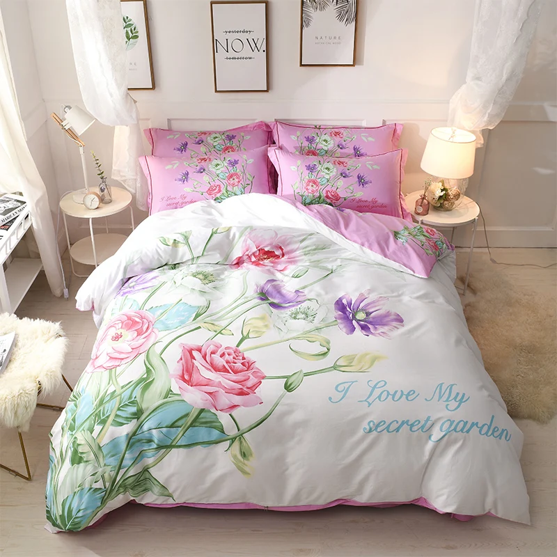 Beautiful Flowers Bedding Set Queen King Size Cotton Printed Duvet Cover Bed Sheet Pillowcase 2018 New Year
Beautiful Flowers Bedding Set Queen King Size Cotton Printed Duvet Cover Bed Sheet Pillowcase 2018 New Year