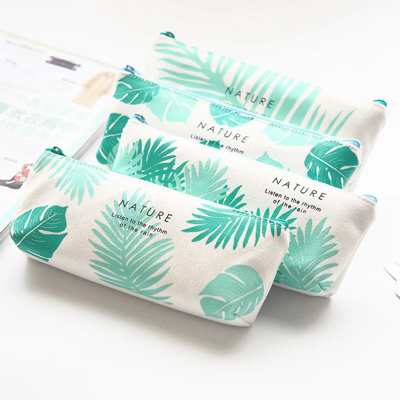 "Green Leaves" Cute Canvas Pen Pencil Bag Stationery Case Study Bag Zip Around Big Pocket
"Green Leaves" Cute Canvas Pen Pencil Bag Stationery Case Study Bag Zip Around Big Pocket