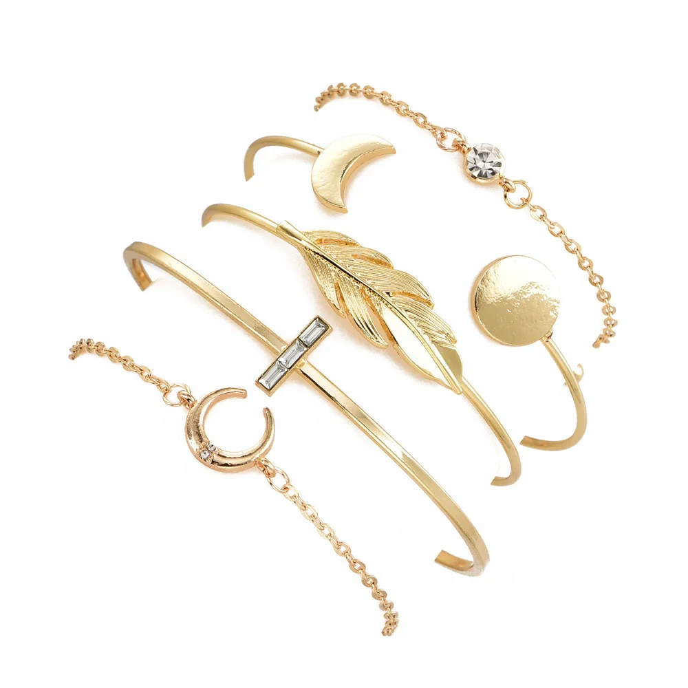 2019 New Fashion Bracelets Bracelets And Leaves The Moon Personality Set Bracelet Five Groups Of Female Accessories Wholesale
2019 New Fashion Bracelets Bracelets And Leaves The Moon Personality Set Bracelet Five Groups Of Female Accessories Wholesale