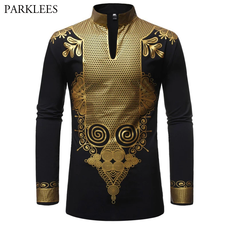 Men's Mandarin Collar Dashiki Shirt 2019 Brand New Tribal Ethnic Print Long Sleeve Shirts Mens African Clothing Camisa Hombre
Men's Mandarin Collar Dashiki Shirt 2019 Brand New Tribal Ethnic Print Long Sleeve Shirts Mens African Clothing Camisa Hombre