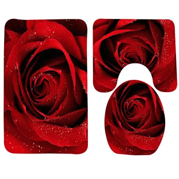 3 Pcs Bath Mat Set Rose Pattern Toilet Mat for Three Sets of Bath Mat Anti Slip Bathroom Rugs and Carpets
3 Pcs Bath Mat Set Rose Pattern Toilet Mat for Three Sets of Bath Mat Anti Slip Bathroom Rugs and Carpets