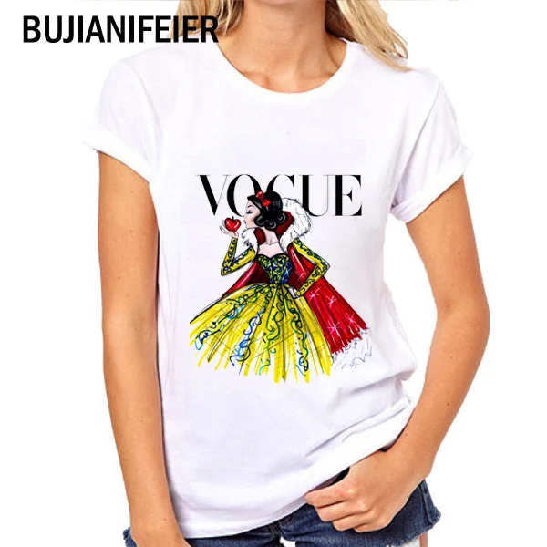 BUJIANIFEIER 2019new Slim fit Women's VOGUE Short Sleeve T-Shirt Cartoon princess Thermal Transfer T-Shirt BJN258
BUJIANIFEIER 2019new Slim fit Women's VOGUE Short Sleeve T-Shirt Cartoon princess Thermal Transfer T-Shirt BJN258