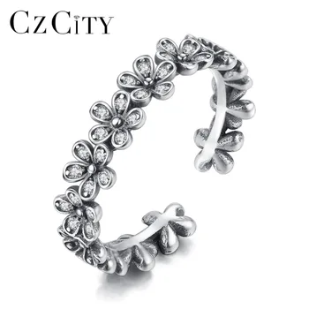 CZCITY New 925 Sterling Silver Vintage Flower Open Rings for Women Romantic Party Wedding Rings Jewelry Christmas Bijoux Gifts
CZCITY New 925 Sterling Silver Vintage Flower Open Rings for Women Romantic Party Wedding Rings Jewelry Christmas Bijoux Gifts