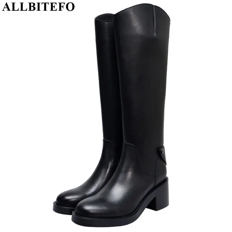 ALLBITEFO PU+genuine leather brand high heels women knee high boots new winter snow long boots women high heel shoes women boots 
ALLBITEFO PU+genuine leather brand high heels women knee high boots new winter snow long boots women high heel shoes women boots