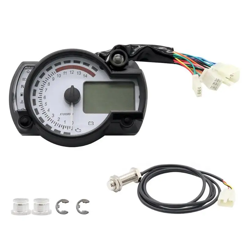Velocimetro Moto LCD Digital Motorcycle Speedometer Tachometer Odometer 7-Color Backlit Gauge Assembly Cafe Racer Speedometer
Velocimetro Moto LCD Digital Motorcycle Speedometer Tachometer Odometer 7-Color Backlit Gauge Assembly Cafe Racer Speedometer