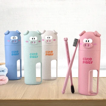 Cute toothbrush set Portable toothbrush for piglets wash cups wash articles with 2 toothbrushes 22.5*6.5cm
Cute toothbrush set Portable toothbrush for piglets wash cups wash articles with 2 toothbrushes 22.5*6.5cm