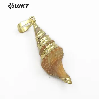 WT-JP089 Boho Style Trumpet Shell Pendant Natural Sea Shell Jewelry Random Shape Shell With Gold Trim Women Beach Jewelry
WT-JP089 Boho Style Trumpet Shell Pendant Natural Sea Shell Jewelry Random Shape Shell With Gold Trim Women Beach Jewelry