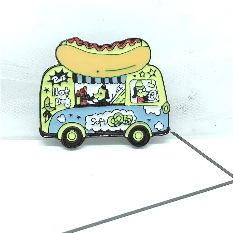 WEISHUOLI Enamel Cute cartoon Cartoon Animal Hot Dog Dining Cart Fun Badge Soft Children's Fun Toy Brooch
WEISHUOLI Enamel Cute cartoon Cartoon Animal Hot Dog Dining Cart Fun Badge Soft Children's Fun Toy Brooch