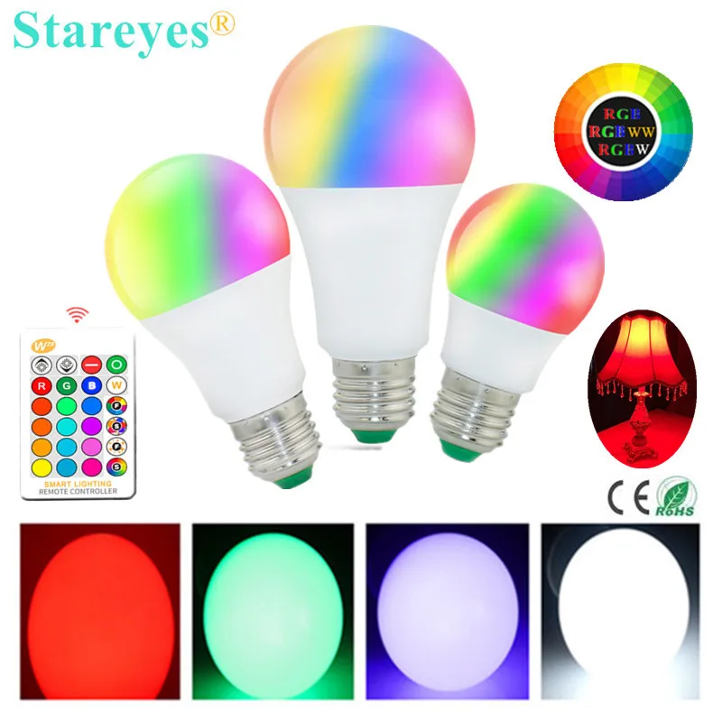 1 Piece E27 LED 16 Color Dimmable RGBW Changing RGB + White Magic Light desk Bulb AC85-265V Led Lamp 3W 5W 10W + Remote Control
1 Piece E27 LED 16 Color Dimmable RGBW Changing RGB + White Magic Light desk Bulb AC85-265V Led Lamp 3W 5W 10W + Remote Control