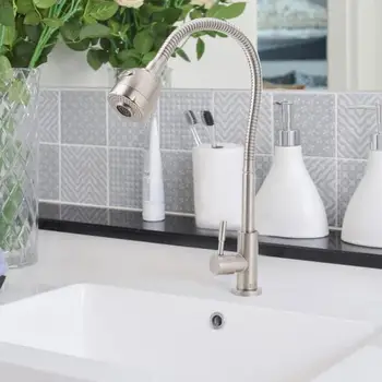 304 Stainless Steel Single Cold Faucet Water Tap Kitchen Faucet G1/2in (Without Hose) Water Tap Faucet
304 Stainless Steel Single Cold Faucet Water Tap Kitchen Faucet G1/2in (Without Hose) Water Tap Faucet