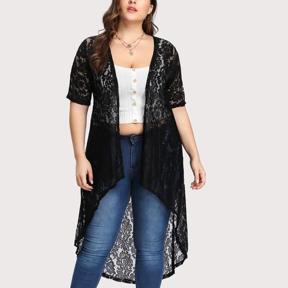 Womail Cover Ups Fashion Womens Casual Plus Size Lace Loose Shawl Cardigan Tops Beachwear Kaftan vestido playa W30424
Womail Cover Ups Fashion Womens Casual Plus Size Lace Loose Shawl Cardigan Tops Beachwear Kaftan vestido playa W30424