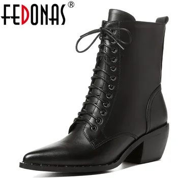 FEDONAS 1Fashion Women Ankle Boots Genuine Leather Autumn Winter Warm High Heels Shoes Woman Cross-tied Concise Motorcycle Boots
FEDONAS 1Fashion Women Ankle Boots Genuine Leather Autumn Winter Warm High Heels Shoes Woman Cross-tied Concise Motorcycle Boots