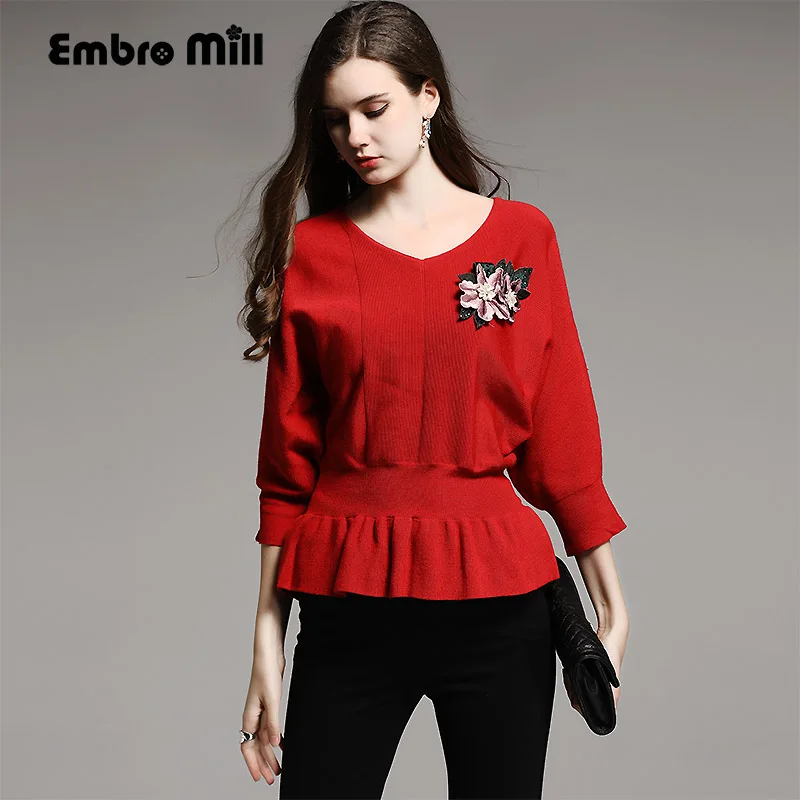 Embro Mill casual pullover sweater women dress autumn winter Batwing sleeve elegant lady knitted wool sweater female M-XXL
Embro Mill casual pullover sweater women dress autumn winter Batwing sleeve elegant lady knitted wool sweater female M-XXL