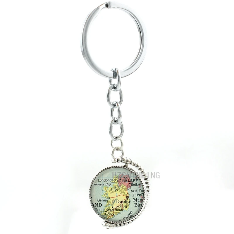 Double sides rotatable Fashion Dublin map keychain Ireland city map men women Irish key chain ring holder jewelry gifts MP51
Double sides rotatable Fashion Dublin map keychain Ireland city map men women Irish key chain ring holder jewelry gifts MP51
