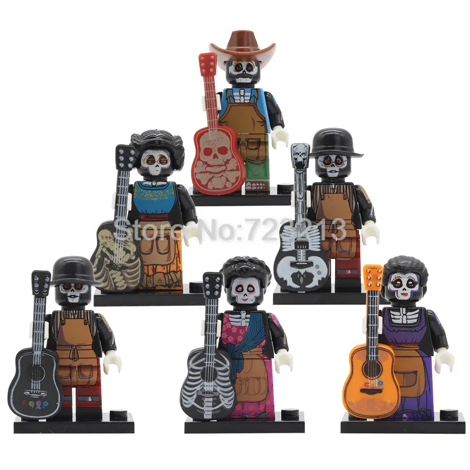 4pcs/lot Mexico Movie Coco Hector Rivera Miguel Figure Set Guitar Cartoon Model Building Blocks kits Brick Toys for Children
4pcs/lot Mexico Movie Coco Hector Rivera Miguel Figure Set Guitar Cartoon Model Building Blocks kits Brick Toys for Children