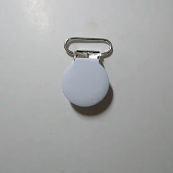 25pcs 20mm 3/4" #2 WHITE COLOR Round Suspender Clips