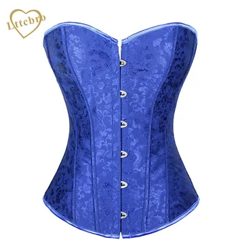 Overbust Corset Floral Print Blue Plastic Boned Spine Cupless Brocade Corset Corselet Lumbar Sleep Corset Harley Swallowtail Top
Overbust Corset Floral Print Blue Plastic Boned Spine Cupless Brocade Corset Corselet Lumbar Sleep Corset Harley Swallowtail Top