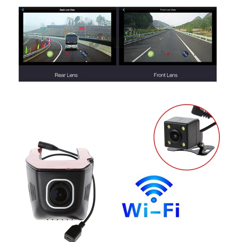 FHD 1080P Hidden WiFi Auto Car SUV DVR Dash Cam Night Vision Driving Video Recorder Dual Lens Camera G-Sensor Parking Monitoring
FHD 1080P Hidden WiFi Auto Car SUV DVR Dash Cam Night Vision Driving Video Recorder Dual Lens Camera G-Sensor Parking Monitoring