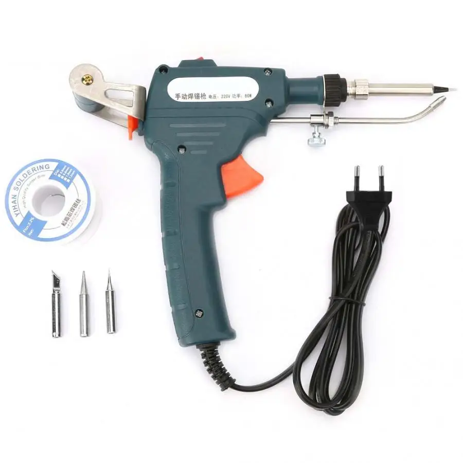 Handheld Semi-Auto Send Tin Heat Gun Soldering Iron Station Welding Tool 60w EU Plug 220V Tin Heat Gun
Handheld Semi-Auto Send Tin Heat Gun Soldering Iron Station Welding Tool 60w EU Plug 220V Tin Heat Gun