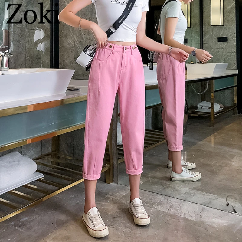 Zoki Vintage Women Jeans Spring Autumn Elastic High Waist Ankle-Length Harem Pants Korean Pure Cotton Soft Distressed Jeans 2020
Zoki Vintage Women Jeans Spring Autumn Elastic High Waist Ankle-Length Harem Pants Korean Pure Cotton Soft Distressed Jeans 2020