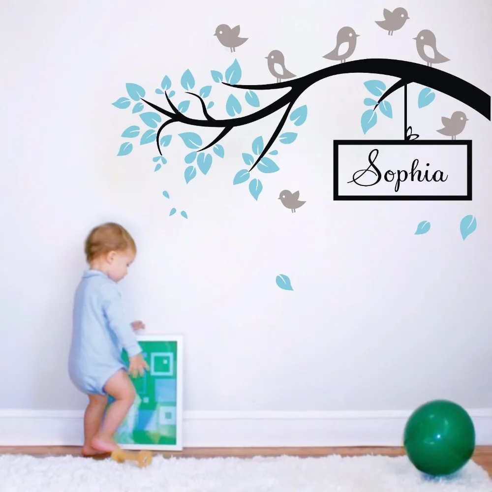 L20 Birds Branch big tree Personalised Name Wall Stickers home decor removable Vinyl Decal Kids Nursery Baby room mural Decor
L20 Birds Branch big tree Personalised Name Wall Stickers home decor removable Vinyl Decal Kids Nursery Baby room mural Decor