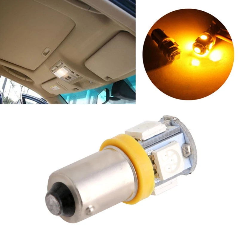 Фото 1Pc T11 BA9S 5050 5-SMD LED Bulb Car Lamp 12V T4W 3886X H6W 363 Yellow Light  Автомобили и | Сигнальная лампа (33062095958)
