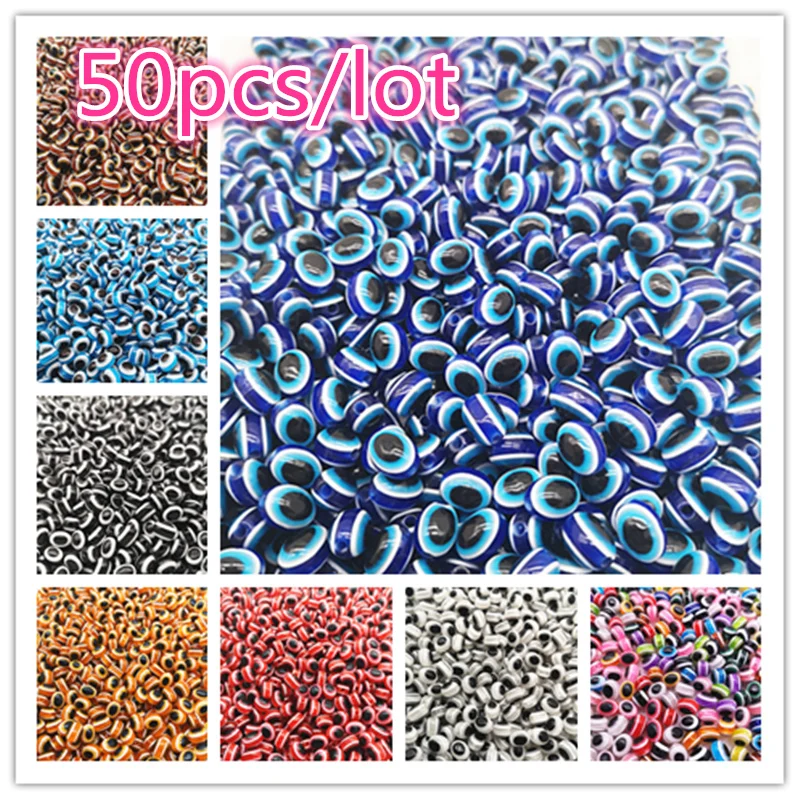 50PCS 8x10mm Mixed Colorful Beads Oval Evil Resin Eye Beads Stripe Spacer Beads For Jewelry Making DIY Bracelet Beads
50PCS 8x10mm Mixed Colorful Beads Oval Evil Resin Eye Beads Stripe Spacer Beads For Jewelry Making DIY Bracelet Beads
