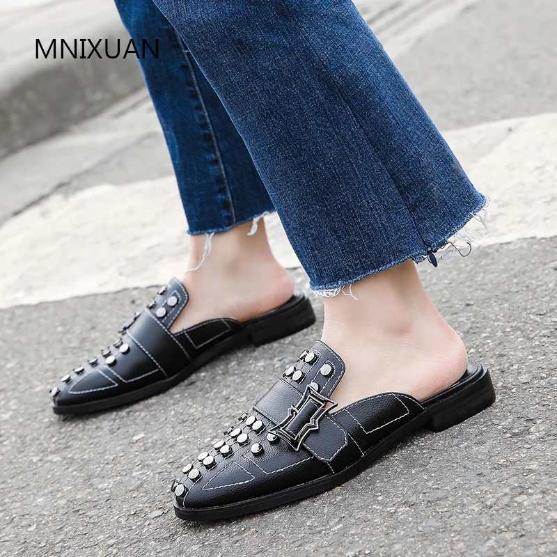 MNIXUAN Europe style fashion punk women shoes pumps low heel 2019 spring new real leather round toe square heels rivets big size
MNIXUAN Europe style fashion punk women shoes pumps low heel 2019 spring new real leather round toe square heels rivets big size