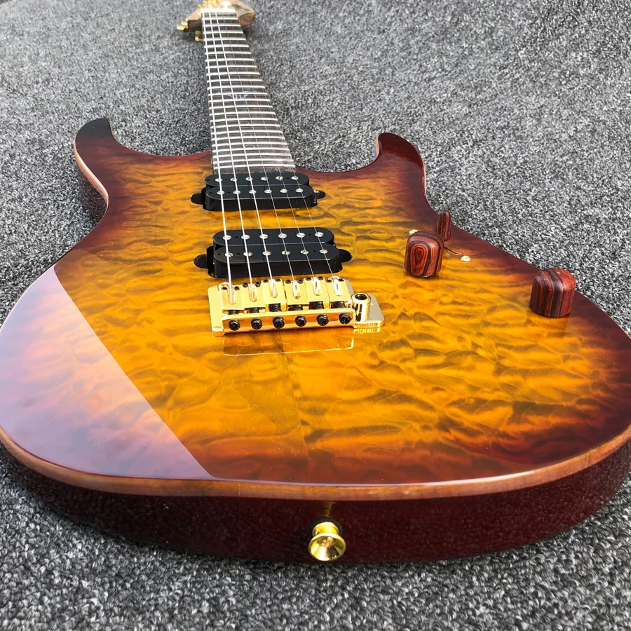 Electric Guitar Shr SunBurst Morden Pro Flame Maple Neck Quilted Maple Top Glossy 510 Tremolo Free Shipping Guitare
Electric Guitar Shr SunBurst Morden Pro Flame Maple Neck Quilted Maple Top Glossy 510 Tremolo Free Shipping Guitare