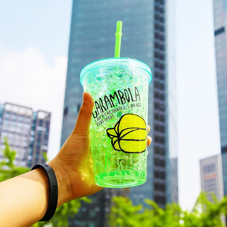VILEAD Creative Summer Ice Shaker Student Straw Water Bottle Fruit Plastic Water Glass Refrigeration Cooling Bottle for Outdoor
VILEAD Creative Summer Ice Shaker Student Straw Water Bottle Fruit Plastic Water Glass Refrigeration Cooling Bottle for Outdoor