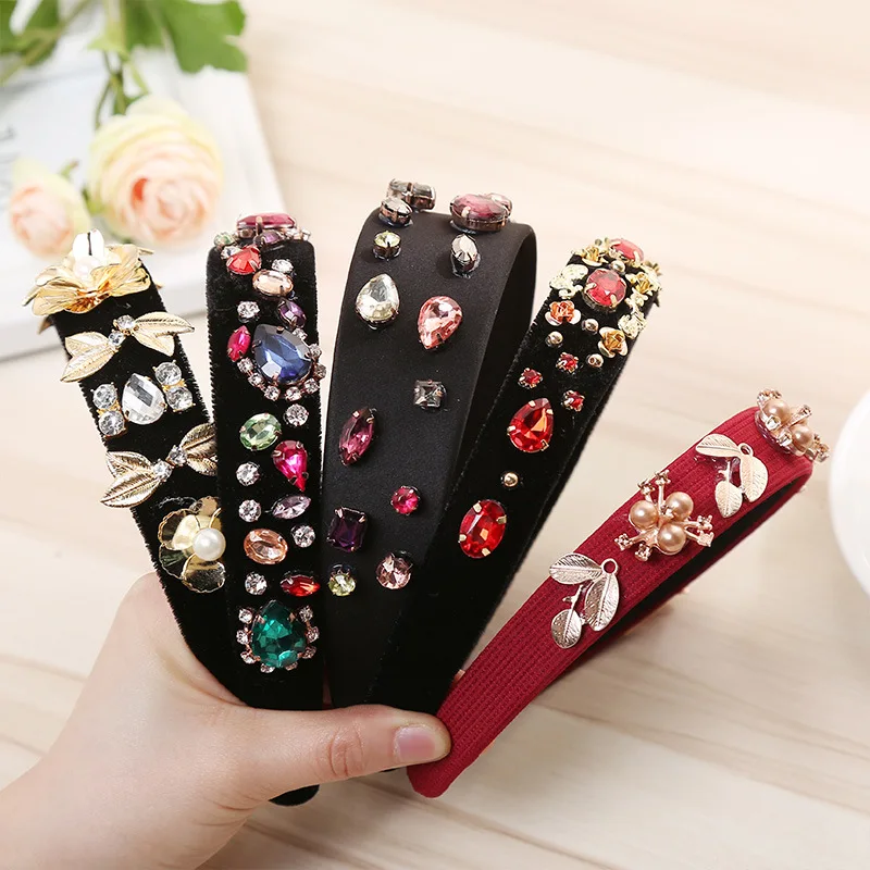 Haimeikang Women Hairband Crown Full Rhinestone Handmade Hair Bands Red Crystal Velvet Wide Hoop Headband Wedding Hair Jewelry
Haimeikang Women Hairband Crown Full Rhinestone Handmade Hair Bands Red Crystal Velvet Wide Hoop Headband Wedding Hair Jewelry