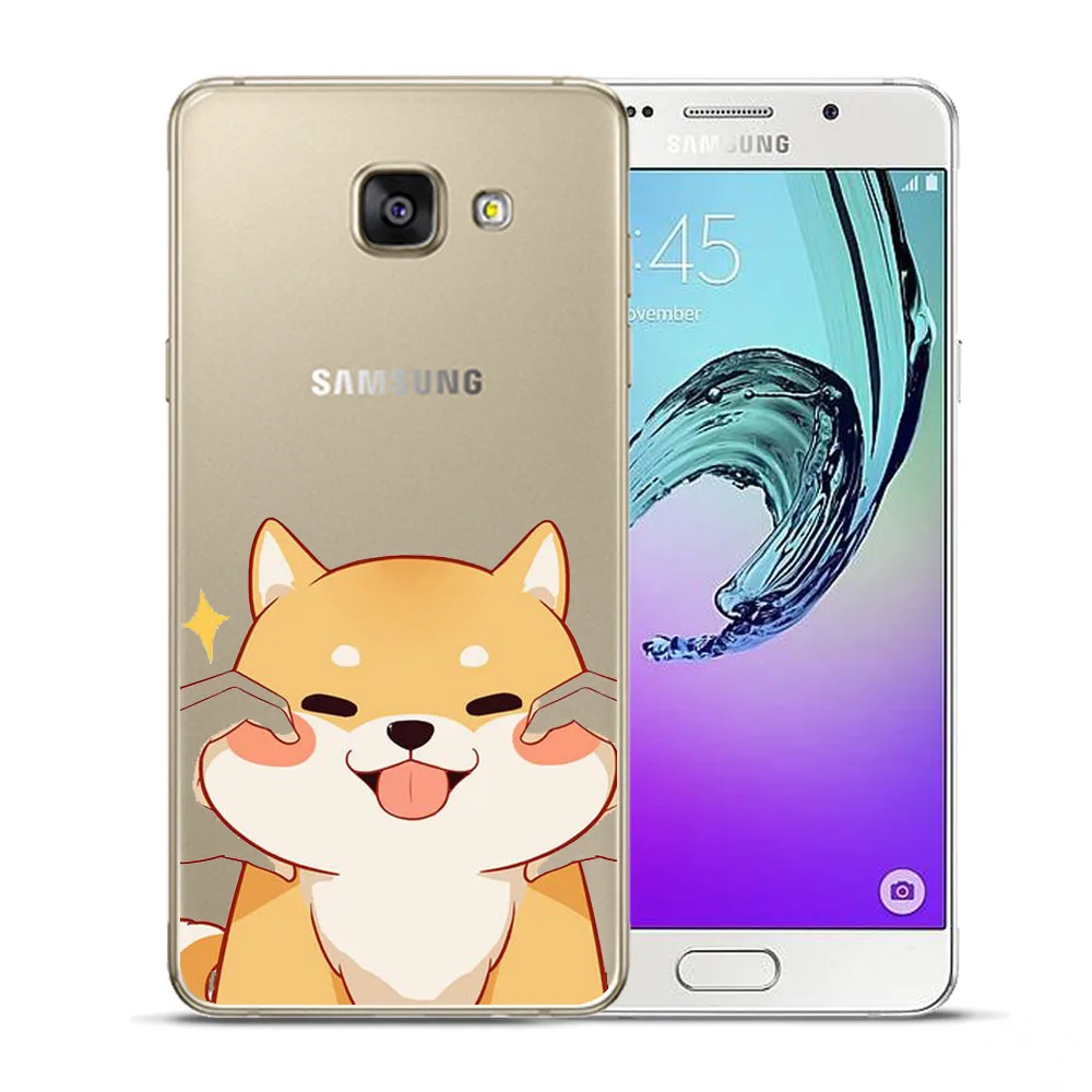 Крутой мягкий чехол из ТПУ Corgi Pug Dog для Samsung Galaxy J3 J5 J7 J2 Prime A3 A5 A7 2015 2016 2017 A8 Plus 2018