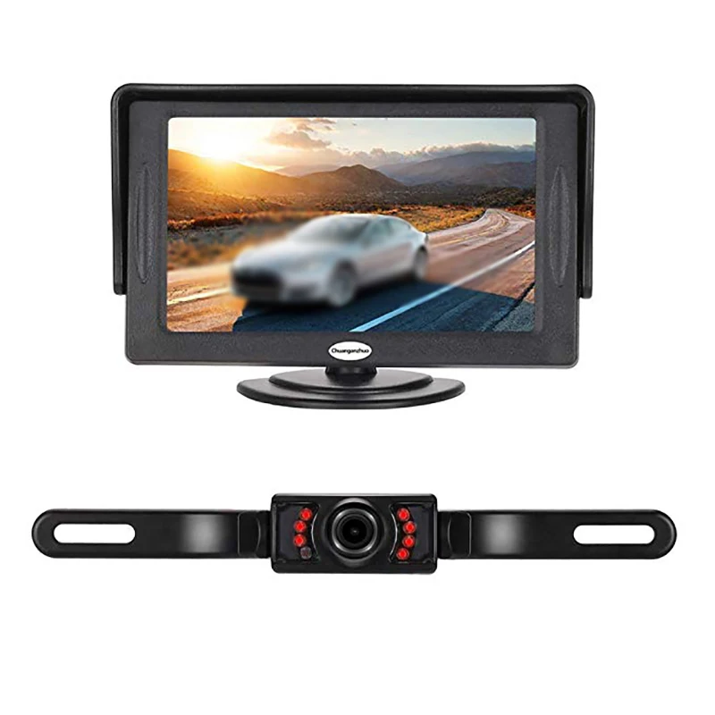 Backup Camera and Monitor Kit For Car Wired Waterproof Rear-view License Plate Car Rear Backup Camera LCD Rear View Monitor
Backup Camera and Monitor Kit For Car Wired Waterproof Rear-view License Plate Car Rear Backup Camera LCD Rear View Monitor