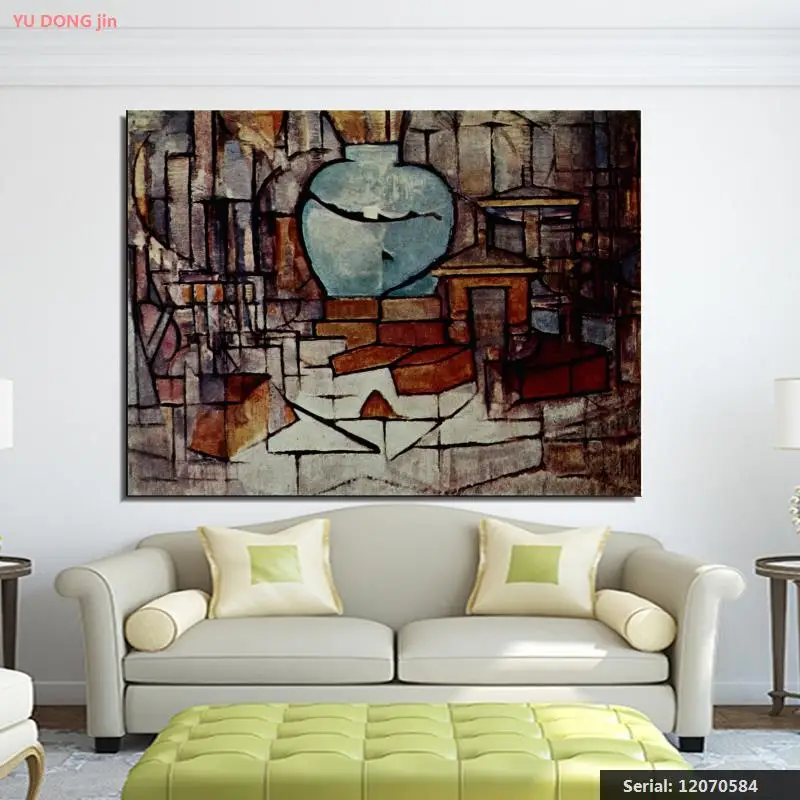 Piet Cornelies Mondrian натюрморт абстрактная масляная живопись рисование искусство спрей