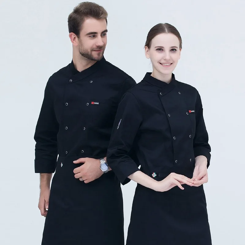 New Chef Uniform Adult Restaurant Coffee Bar Kitchen Chef Jacket Men;s Long-sleeve Chef Work Suit Concise Work Uniform B-6543
New Chef Uniform Adult Restaurant Coffee Bar Kitchen Chef Jacket Men;s Long-sleeve Chef Work Suit Concise Work Uniform B-6543