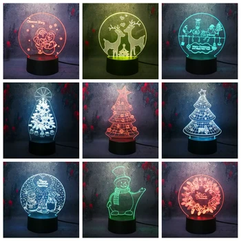 New Christmas series 3D night lights Santa Claus Christmas tree Snowman 7 Colors LED gift Christmas decorating bedroom lamp
New Christmas series 3D night lights Santa Claus Christmas tree Snowman 7 Colors LED gift Christmas decorating bedroom lamp