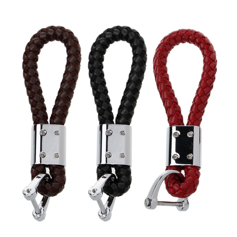 Braided Leather Strap Universal Key Chain Ring Fobs For Car Chevrolet BMW HONDA KIA
Braided Leather Strap Universal Key Chain Ring Fobs For Car Chevrolet BMW HONDA KIA