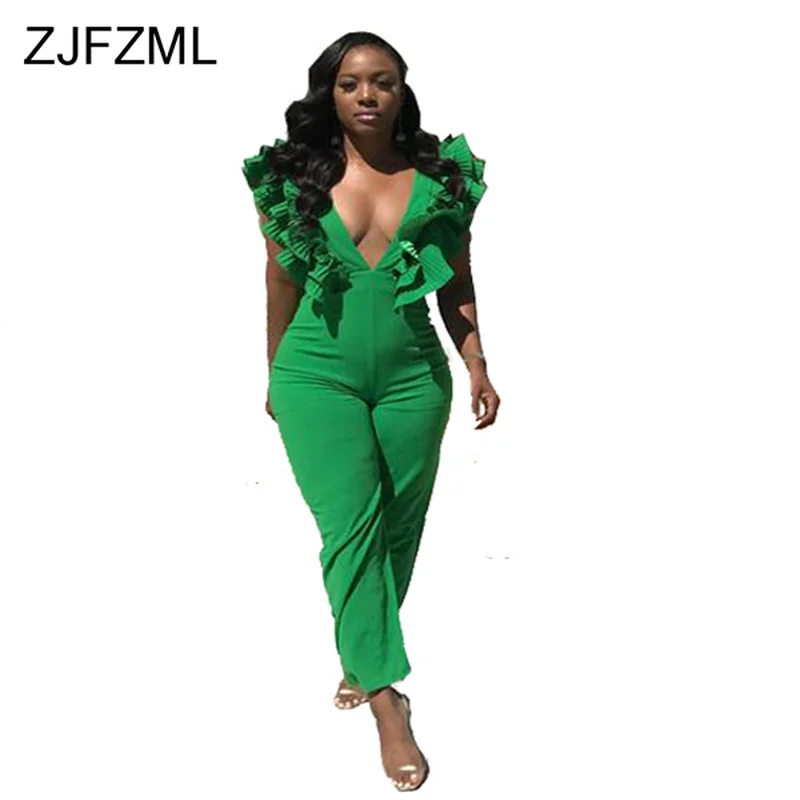 Cascading Ruffle Rompers Womens Jumpsuit Deep V Neck Butterfly Sleeve Bandage Overall Summer Empire Backless Plus Size Bodysuit
Cascading Ruffle Rompers Womens Jumpsuit Deep V Neck Butterfly Sleeve Bandage Overall Summer Empire Backless Plus Size Bodysuit