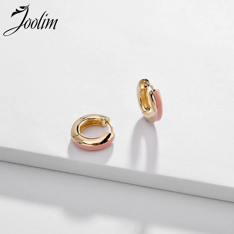 Joolim Jewelry Wholesale Simple Sophisticated Hoop Earring Enamel Earrings For Women Gift to Lady
Joolim Jewelry Wholesale Simple Sophisticated Hoop Earring Enamel Earrings For Women Gift to Lady