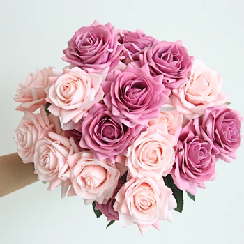 Artificial Rose Branch Silk+plastic Fleur Fake Simulation Flowers Valentine's day gift for Home Hotel Wedding Decoration Rose
Artificial Rose Branch Silk+plastic Fleur Fake Simulation Flowers Valentine's day gift for Home Hotel Wedding Decoration Rose