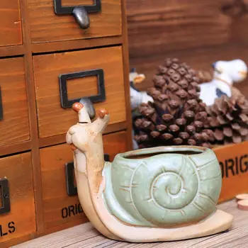 Zakka snail shape colored glaze kiln enamel pots ceramic fleshy combination Flower Pots Mini Ceramic 13*11cm
Zakka snail shape colored glaze kiln enamel pots ceramic fleshy combination Flower Pots Mini Ceramic 13*11cm
