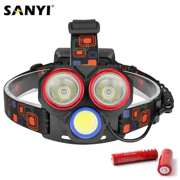 4 Modes 2*XML T6+1*COB LED Headlight Head Flashlight Torch Headlamp Lantern Outdoor Camping Fishing Lighting Use 2*18650 Battery
4 Modes 2*XML T6+1*COB LED Headlight Head Flashlight Torch Headlamp Lantern Outdoor Camping Fishing Lighting Use 2*18650 Battery