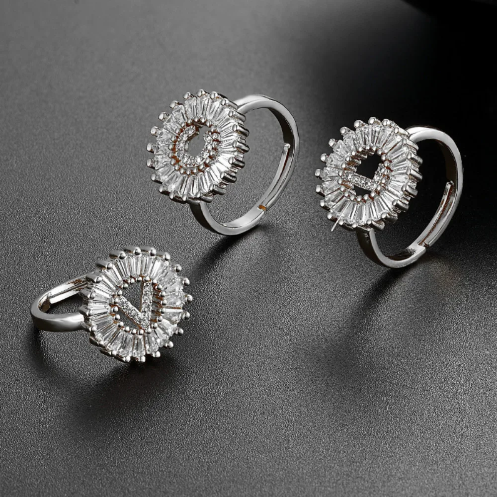 New Letter Rings Initial Alphabet A To Z Silver Color with AAA Charm CZ Personality Adjustable Finger Rings Fashion Jewelry
New Letter Rings Initial Alphabet A To Z Silver Color with AAA Charm CZ Personality Adjustable Finger Rings Fashion Jewelry