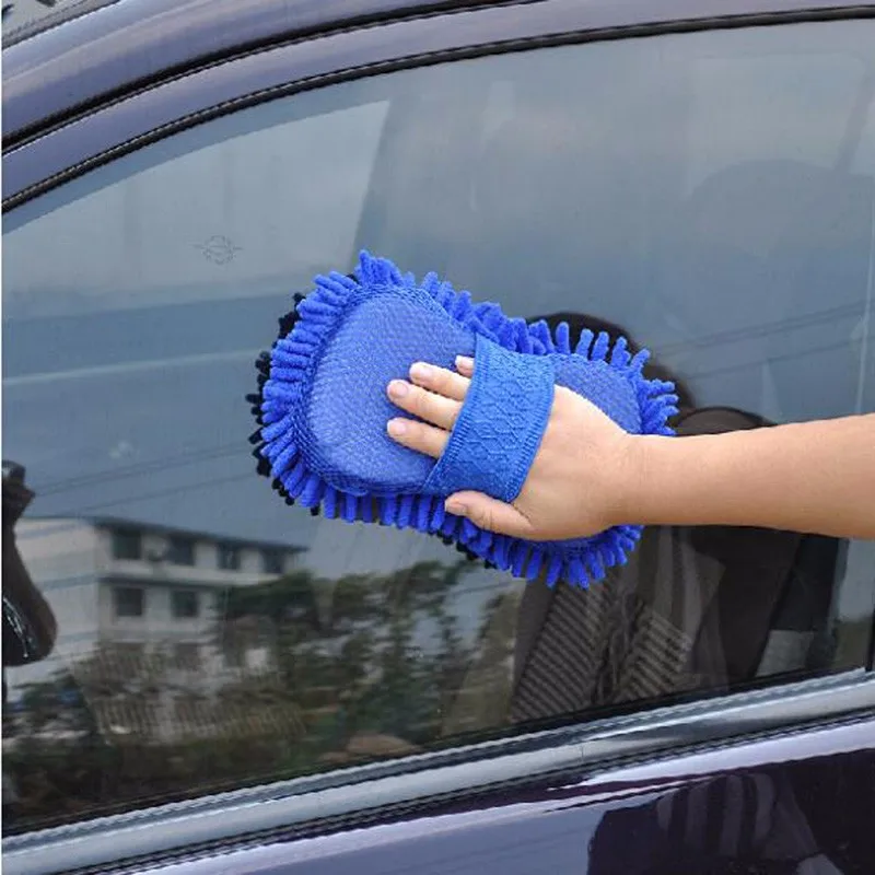 Ultrafine Fiber Chenille Anthozoan Car Wash Gloves Brushes Microfiber Car Motorcycle Washer Car Care Cleaning Brushes