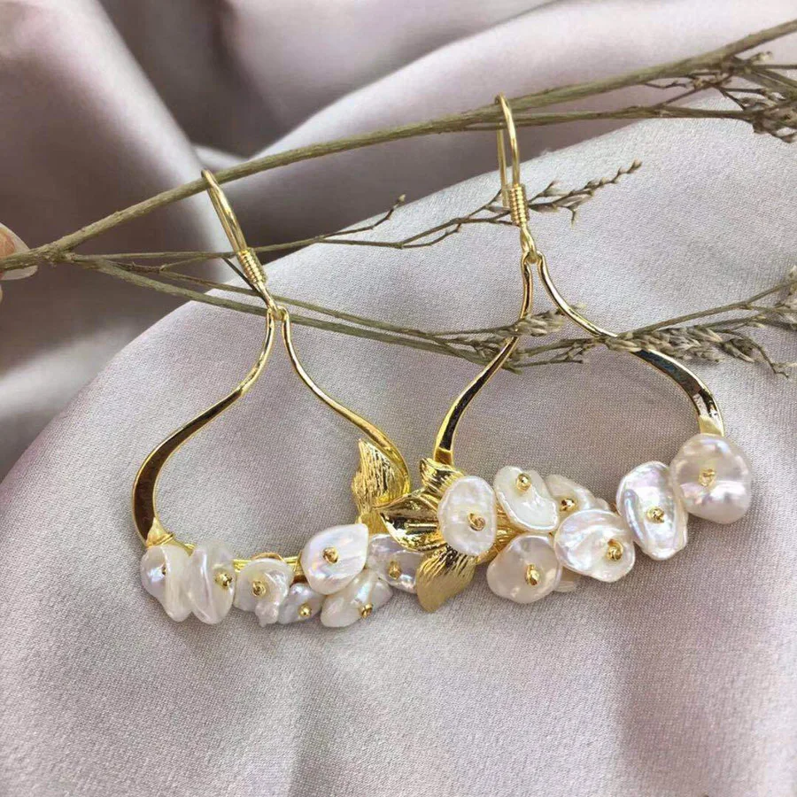 Baroque Pearl Earrings New Design Freshwater Pearl Earrings 14K Gold Drop Earrings Fashion Jewelry For Wedding
Baroque Pearl Earrings New Design Freshwater Pearl Earrings 14K Gold Drop Earrings Fashion Jewelry For Wedding