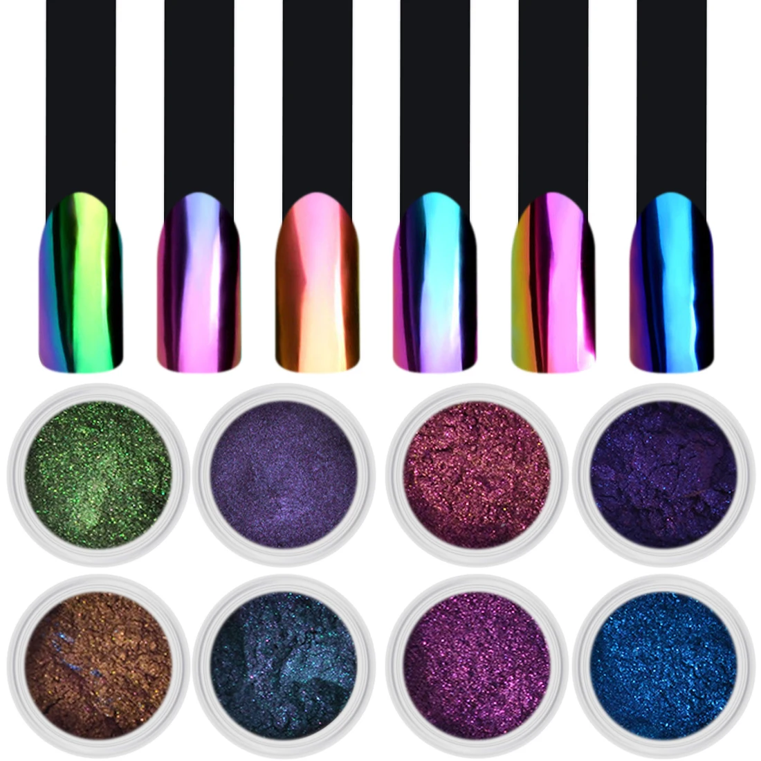 0.5g 8 Colors Chameleon Mirror Holographic Nail Glitter Aurora Magic Neon Chrome Powder Manicure Pigment Nail Art
0.5g 8 Colors Chameleon Mirror Holographic Nail Glitter Aurora Magic Neon Chrome Powder Manicure Pigment Nail Art