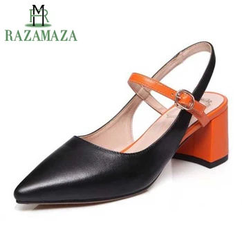 ZALAVOR Women High Heel Sandals Real Leather Shoes For Women Sexy Pointed Toe Buckle Mixed Color Quality Sandals Size 34-43
ZALAVOR Women High Heel Sandals Real Leather Shoes For Women Sexy Pointed Toe Buckle Mixed Color Quality Sandals Size 34-43