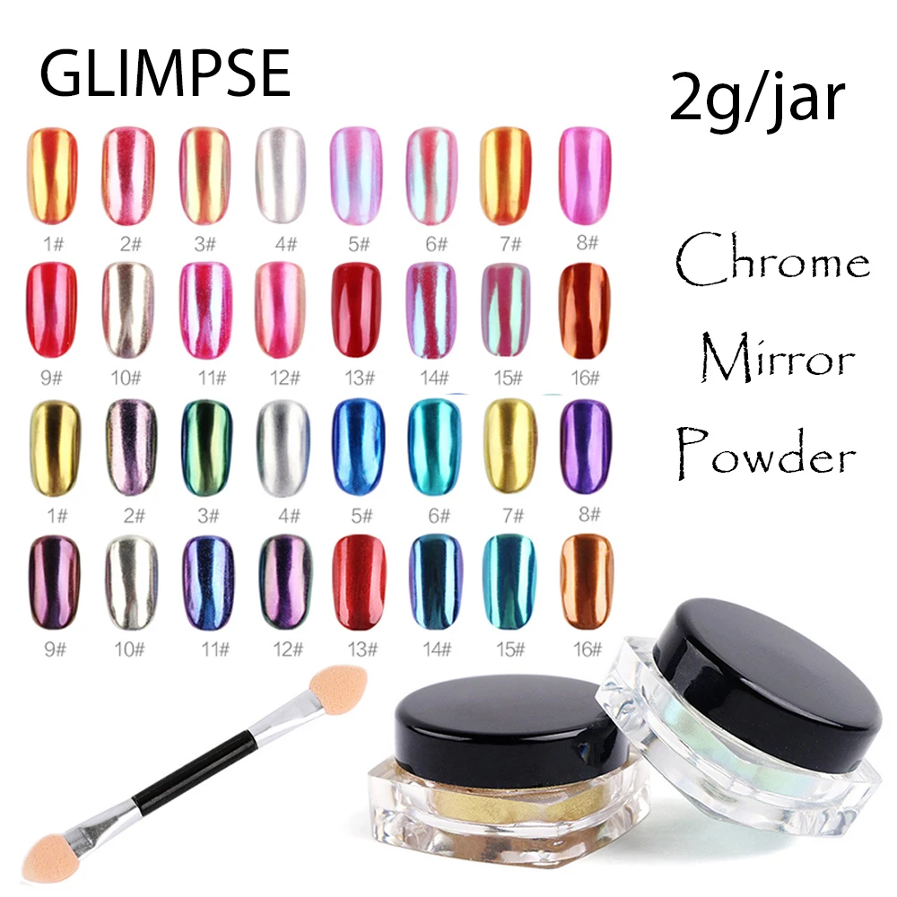 3g jar 16colors magic nail glitter metal Chrome Pigment Sequins Mirror Powder nails art for gel nail polish
3g jar 16colors magic nail glitter metal Chrome Pigment Sequins Mirror Powder nails art for gel nail polish