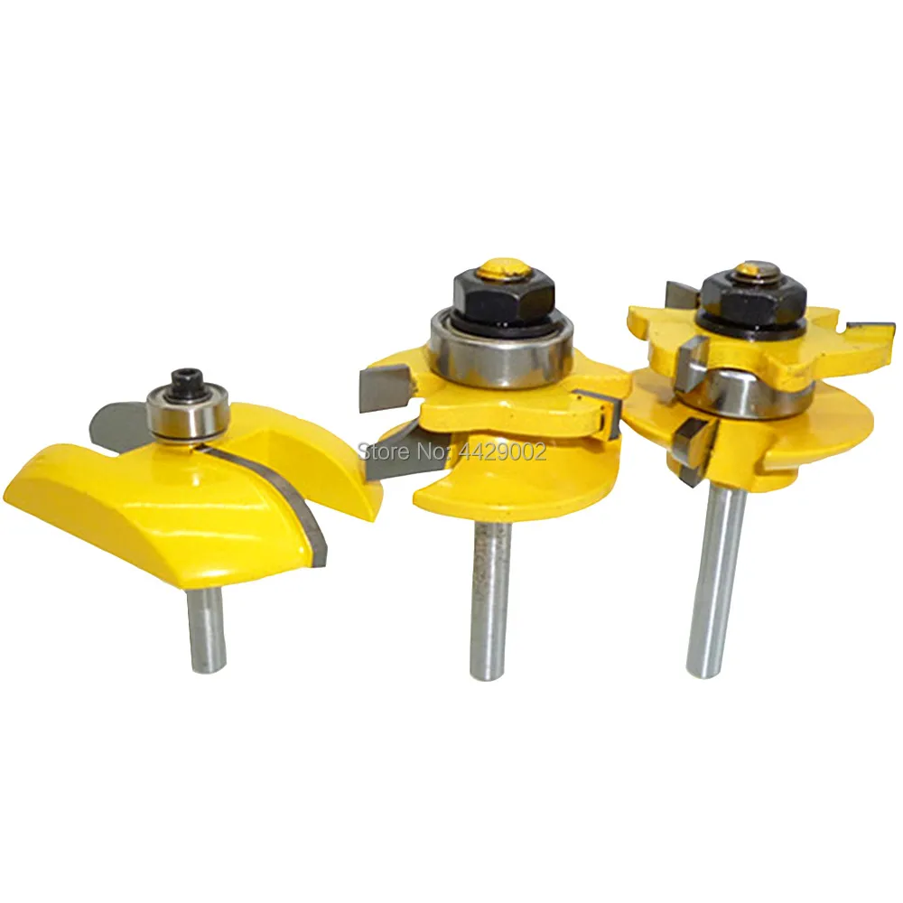 3 Bit Cabinet Door Router Bit Set 1/4" Shank Rail Stile Router Bits Set Woodworking Milling Cutter Tenon Cutter Carbide Tipped
3 Bit Cabinet Door Router Bit Set 1/4" Shank Rail Stile Router Bits Set Woodworking Milling Cutter Tenon Cutter Carbide Tipped
