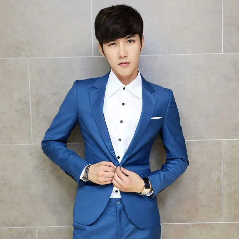 HOT Recommend Royal blue Groom Tuxedos Notched Lapel Slim Fit Men's Wedding Dress Prom Holiday Suit(Jacket+Pants+tie)
HOT Recommend Royal blue Groom Tuxedos Notched Lapel Slim Fit Men's Wedding Dress Prom Holiday Suit(Jacket+Pants+tie)